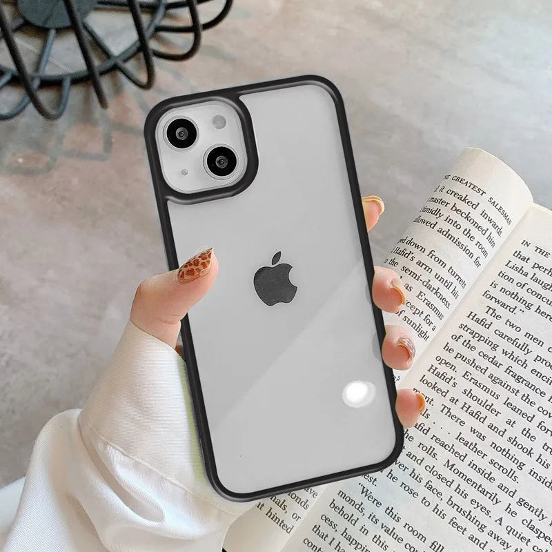 Candy Shockproof Silicone Bumper Phone Case for Iphone 17 16 15 14 11 12 13 Pro Max XS XR plus Transparent Protection Back Cover